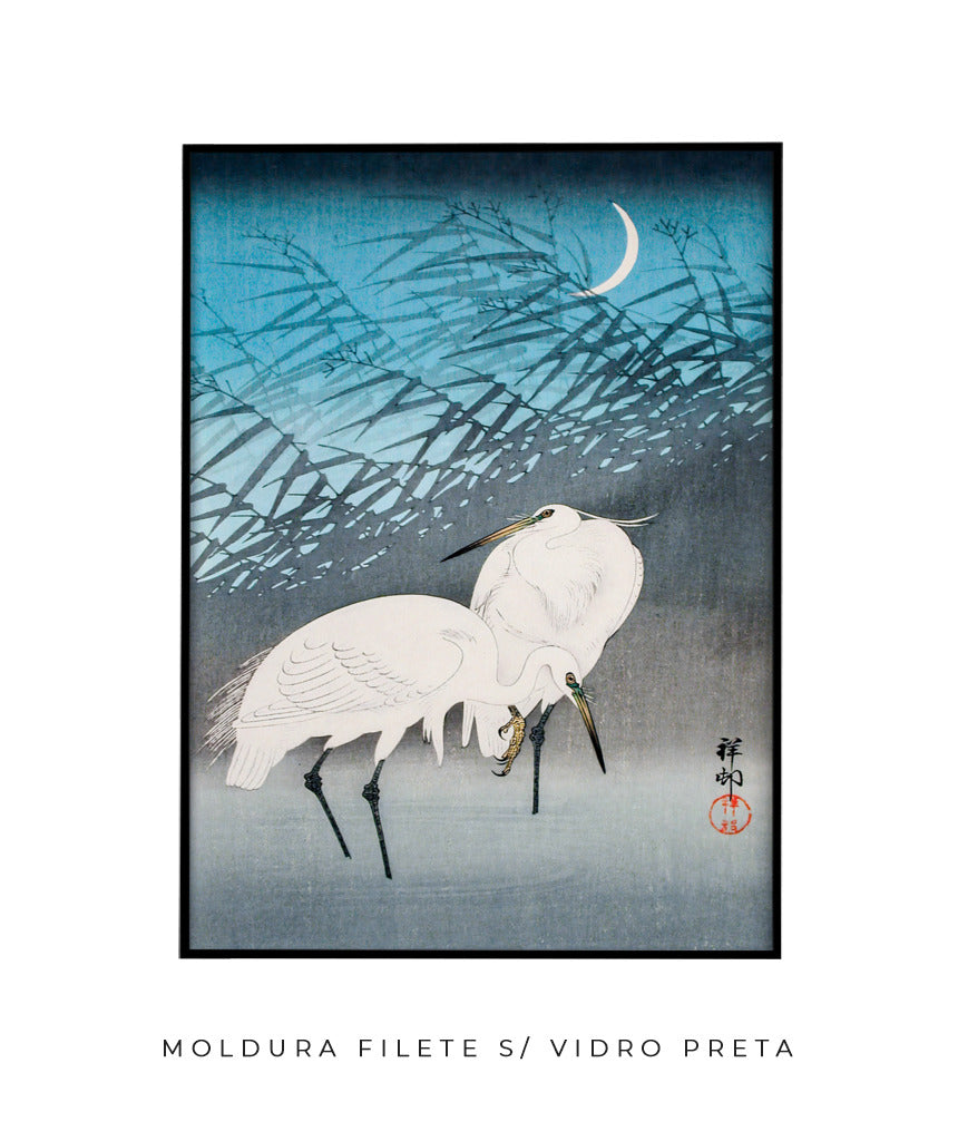 Duas Garças por Ohara Koson