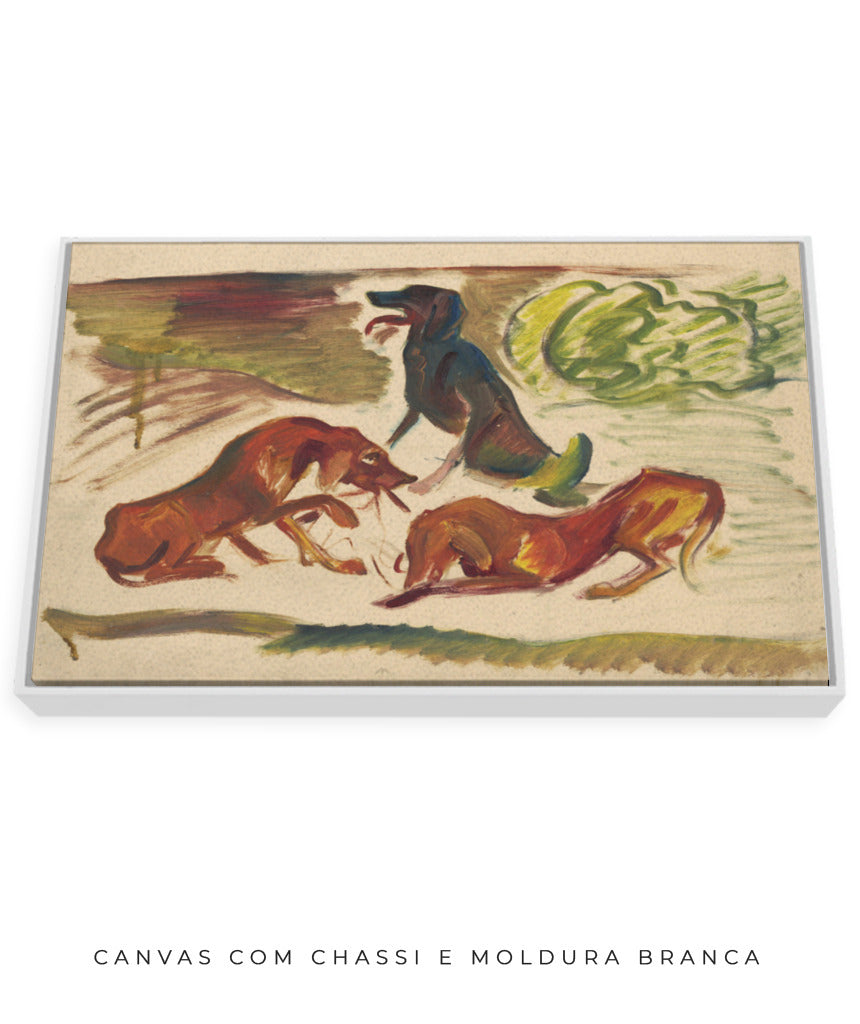 Dogs in a landscape by Arnold Peter Weisz