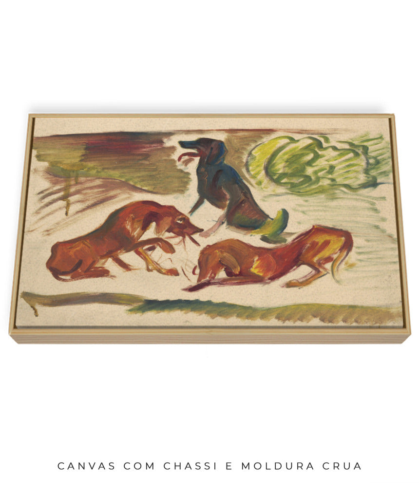 Dogs in a landscape by Arnold Peter Weisz