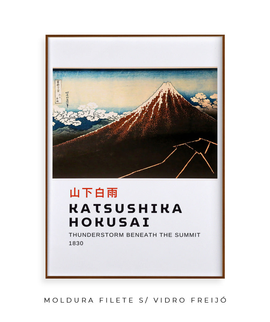 Tempestade Sob o Cume - Hokusai