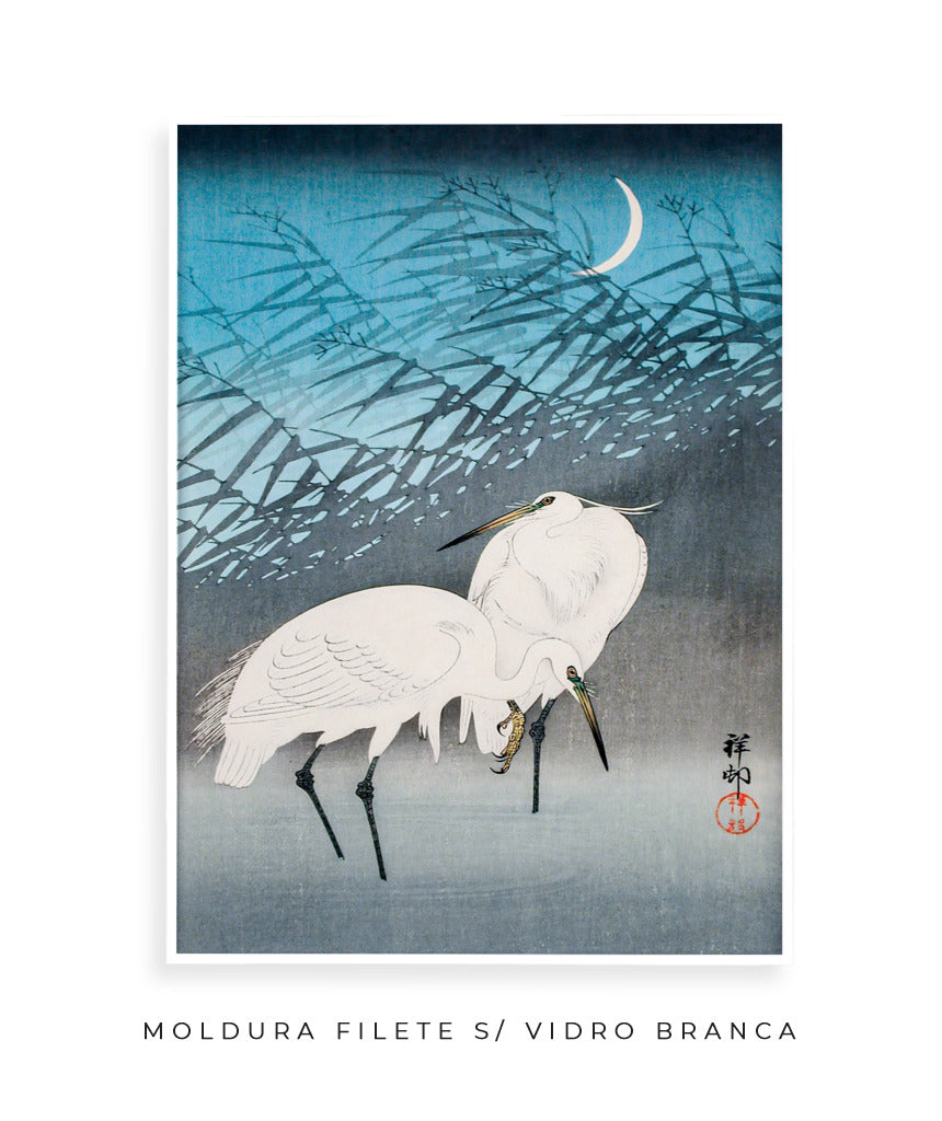 Duas Garças por Ohara Koson