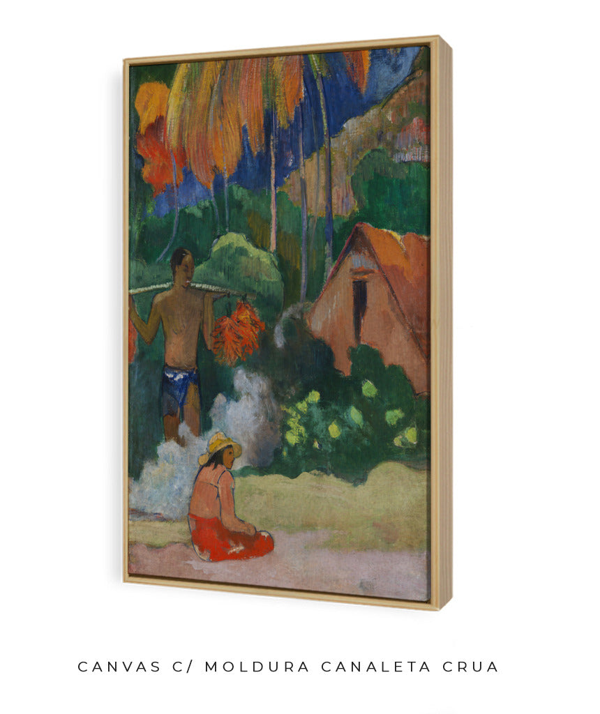 Landscape in tahiti by Paul Gaguin