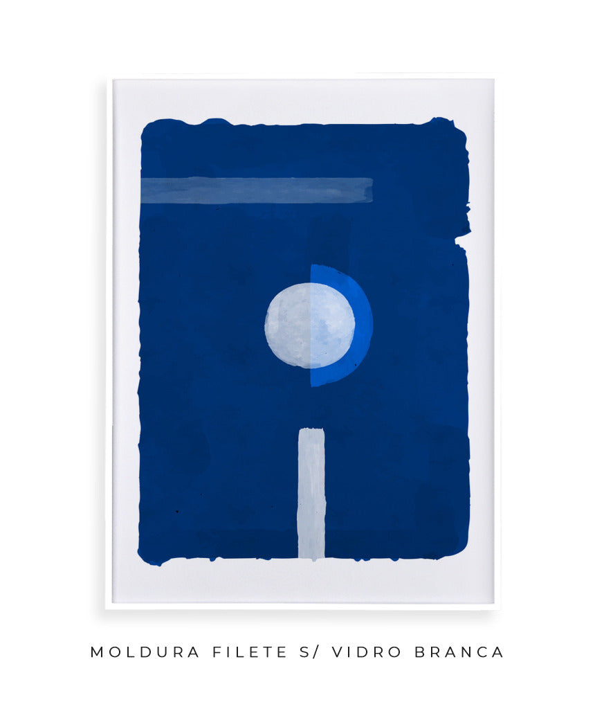 Círculo no meio do azul