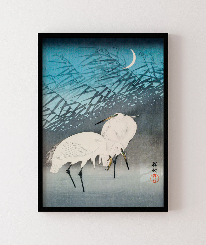 Duas Garças por Ohara Koson