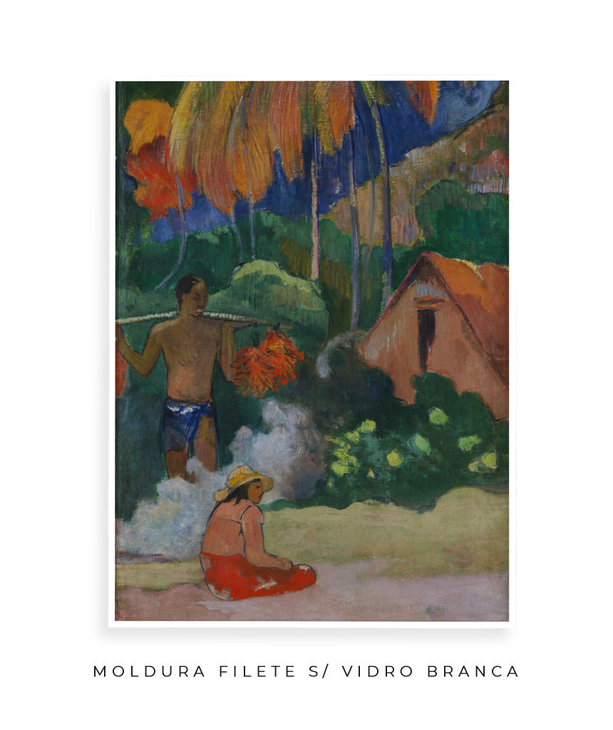 Landscape in tahiti by Paul Gaguin