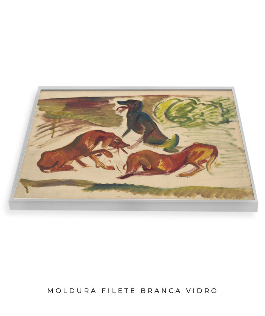 Dogs in a landscape by Arnold Peter Weisz