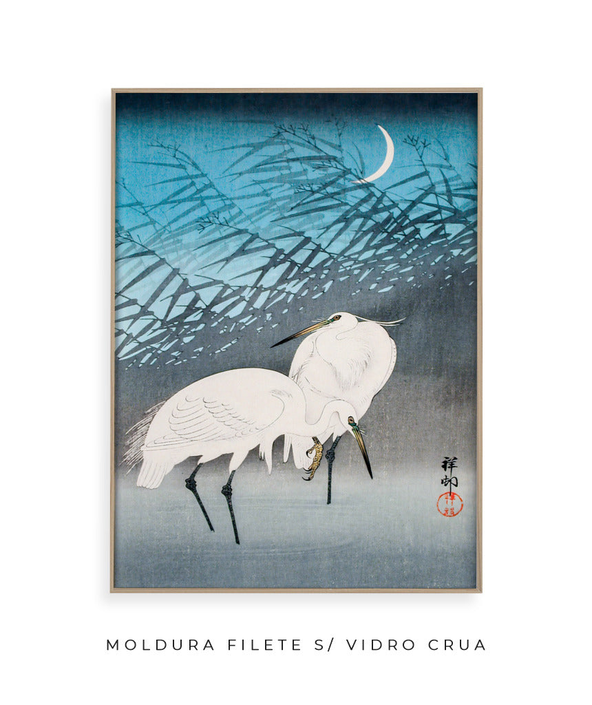 Duas Garças por Ohara Koson