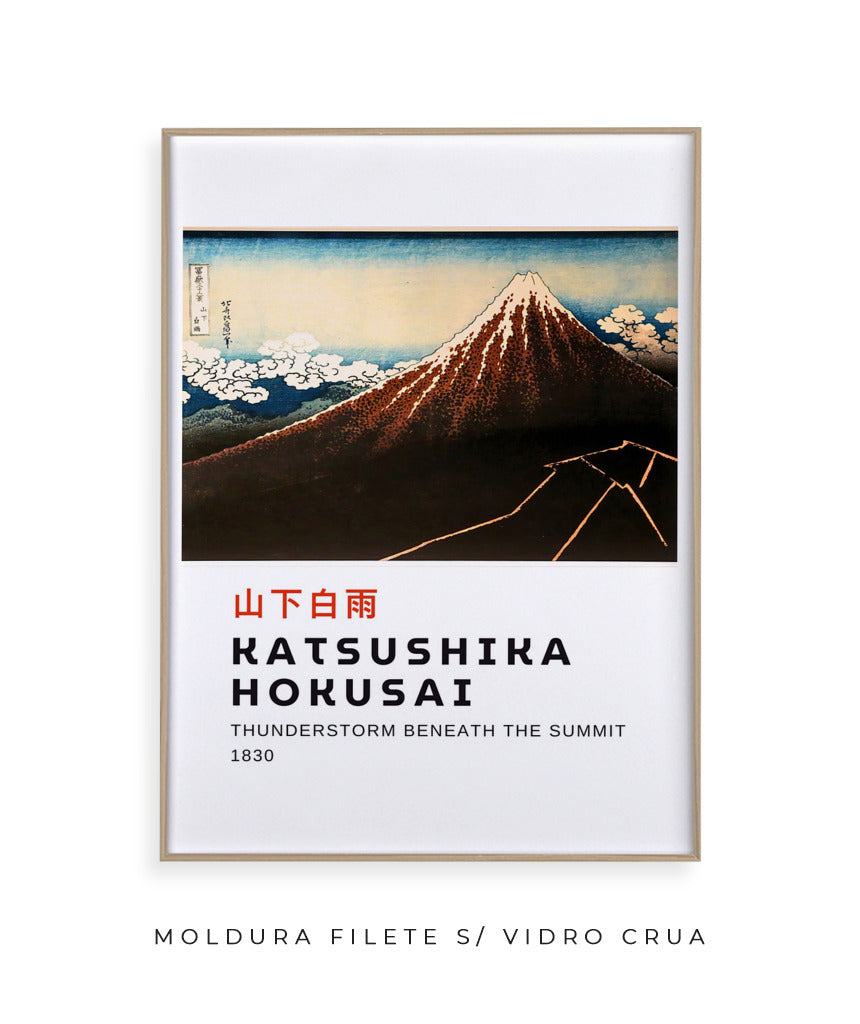 Tempestade Sob o Cume - Hokusai