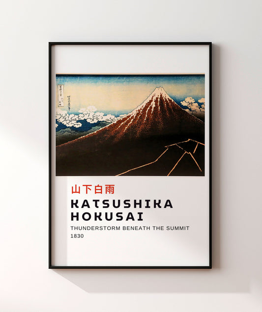 Tempestade Sob o Cume - Hokusai