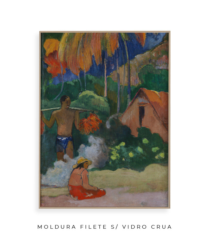 Landscape in tahiti by Paul Gaguin