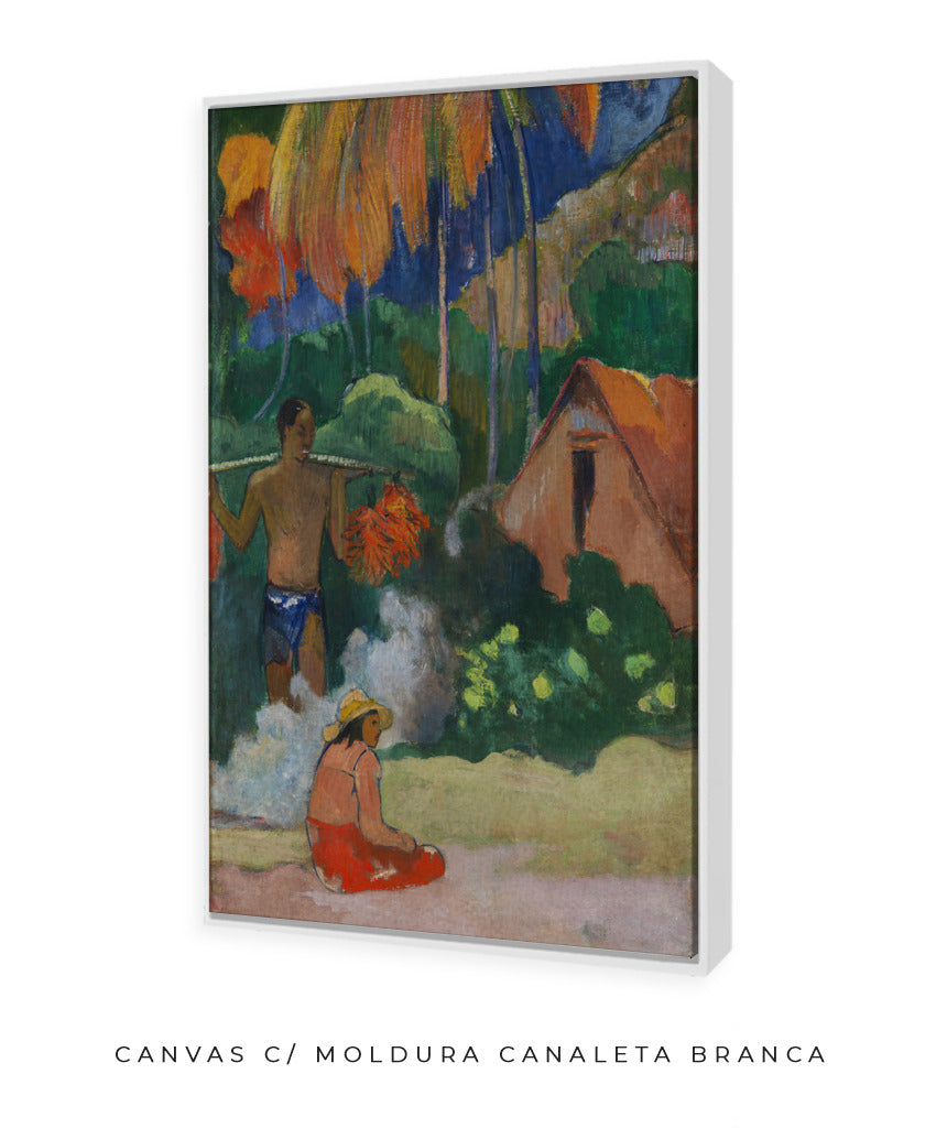 Landscape in tahiti by Paul Gaguin