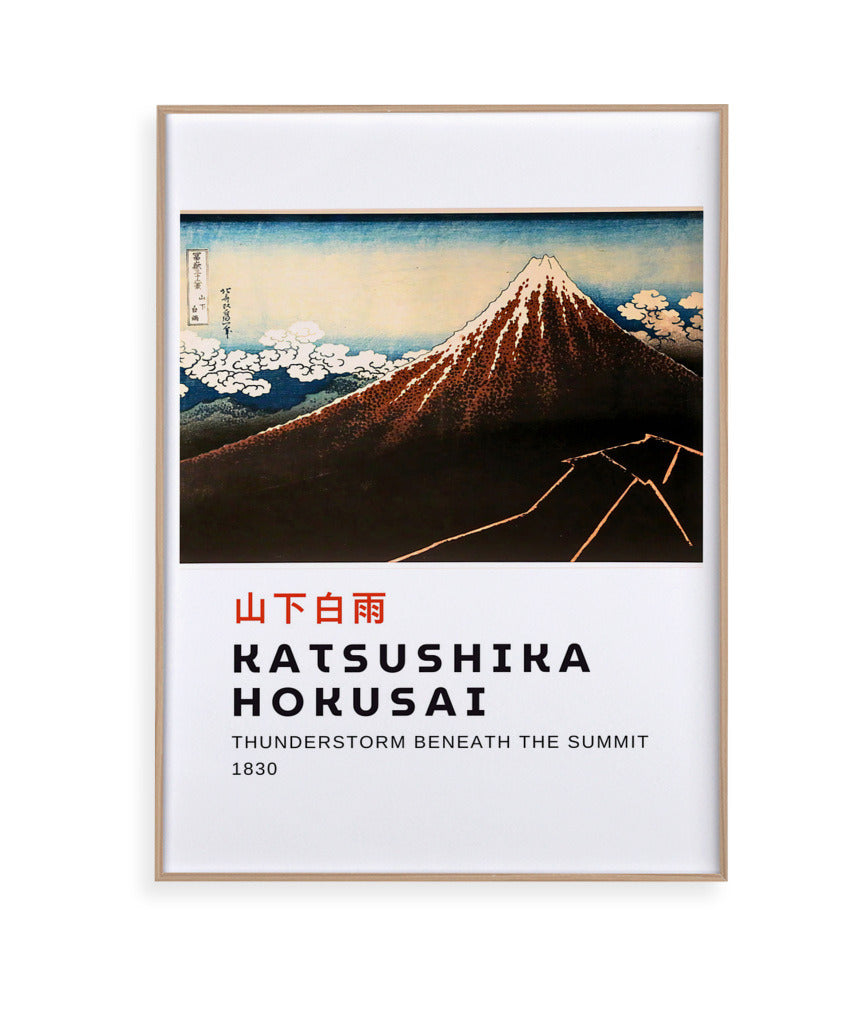 Tempestade Sob o Cume - Hokusai