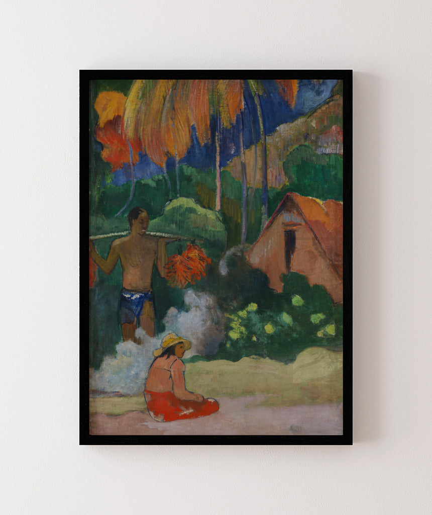 Landscape in tahiti by Paul Gaguin
