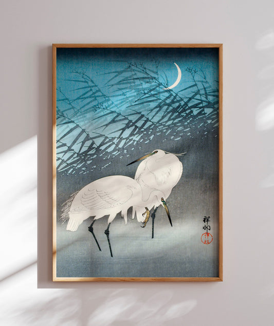 Duas Garças por Ohara Koson