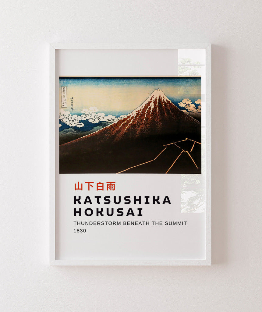 Tempestade Sob o Cume - Hokusai