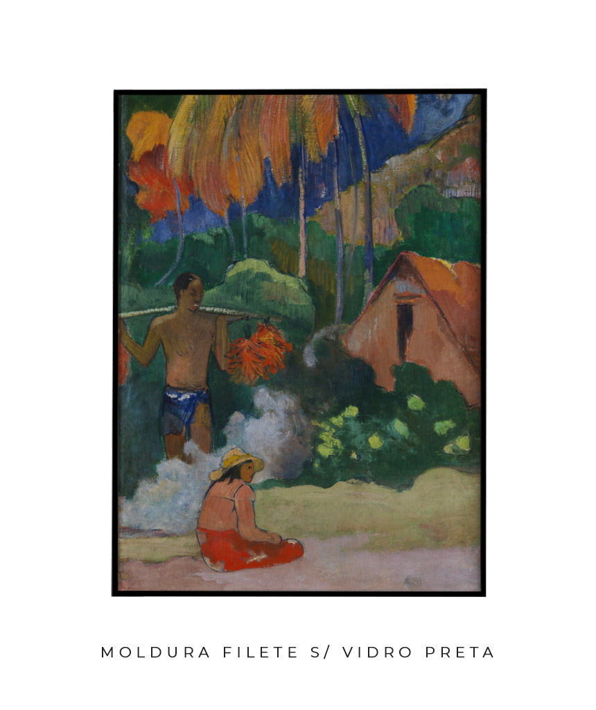 Landscape in tahiti by Paul Gaguin