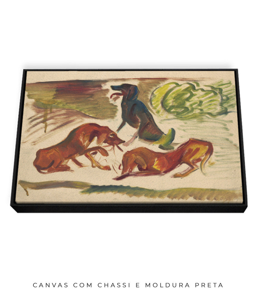 Dogs in a landscape by Arnold Peter Weisz