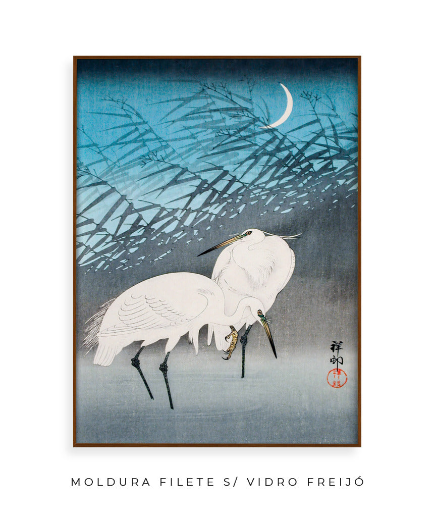 Duas Garças por Ohara Koson