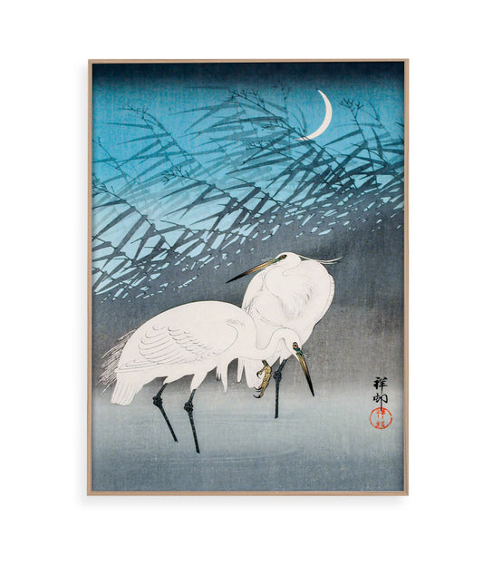 Duas Garças por Ohara Koson