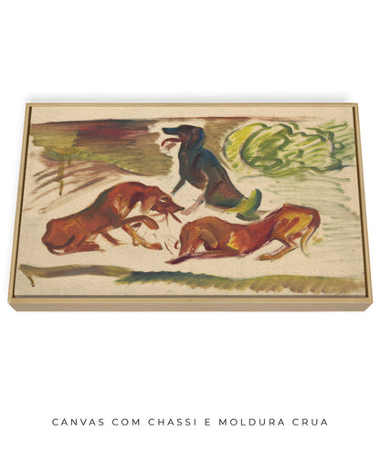 Dogs in a landscape by Arnold Peter Weisz
