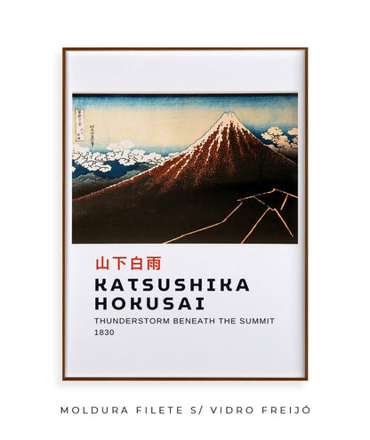 Tempestade Sob o Cume - Hokusai