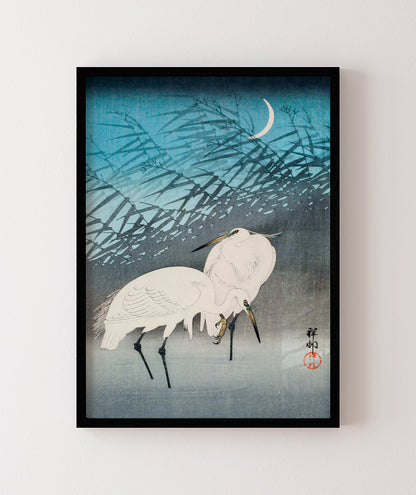 Duas Garças por Ohara Koson