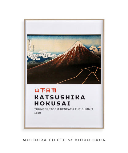 Tempestade Sob o Cume - Hokusai