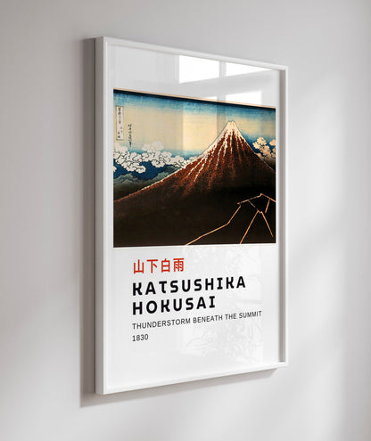 Tempestade Sob o Cume - Hokusai