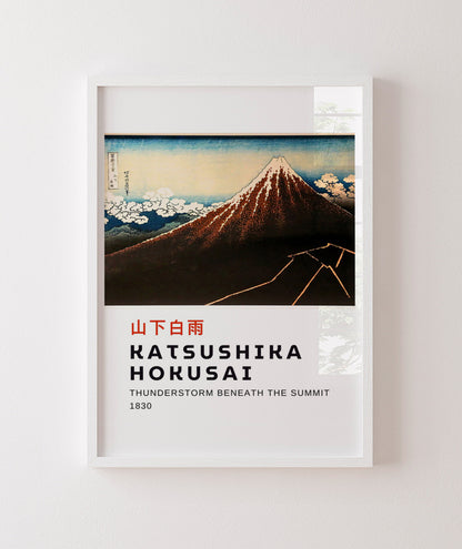 Tempestade Sob o Cume - Hokusai