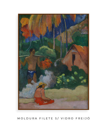 Landscape in tahiti by Paul Gaguin